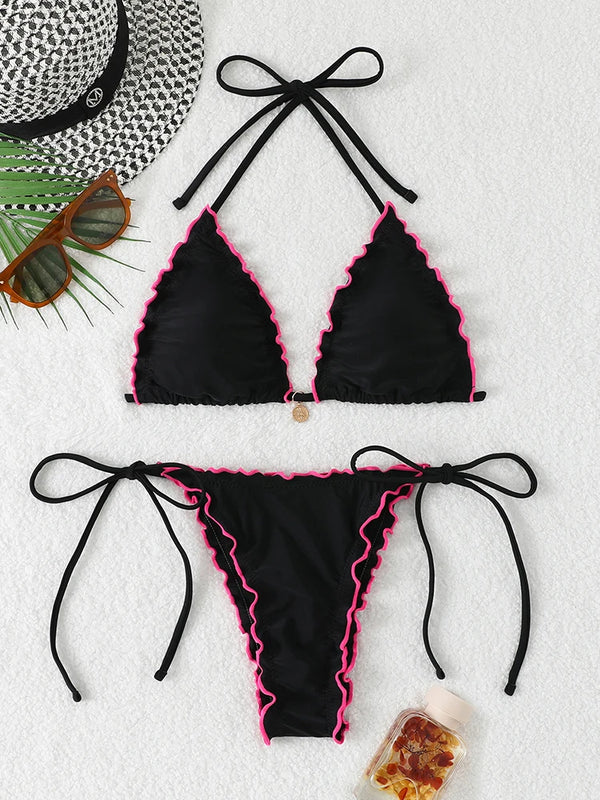 Sexy Triangle Micro Bikini Women Swimsuit Two-pieces | SAMAG