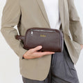 Customized Name Men's Business Handbag Made of Soft Leather, Large Capacity, PU Leather Outdoor Travel Storage Bag