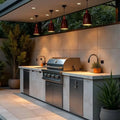 Professional Waterproof Aluminum Outdoor Kitchen Cabinets BBQ Pod Flame Tamer Safety Storage Durable for Cuisine Use Customize