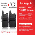 Retevis RT622 Mini Walkie Talkie 2pcs PMR446 Portable Two-way Radio PTT Walkie talkies Communication Radio for Restaurant Hotel