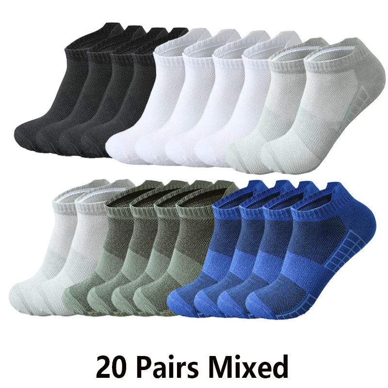 Pairs Ankle Socks Men Women Breathable Mesh Cotton | SAMAG
