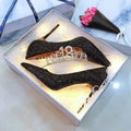 2024 Fashion Spring New Autumn Woman 9CM/7CM High Heels Silver Wedding Shoes Stiletto Pointed Toe Slip-on PU Bling Luxury Ladies