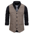 Men Suit Vest Chain Waistcoat Business Wedding V Neck Collar Casual Men's Dress Male Blazer Vests Formal Party Fashion Vest V14