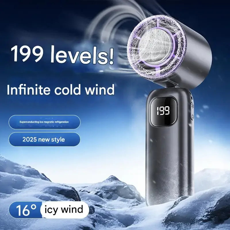 JPNPL 3000mah Electric Fan Portable Turbo Fan Rechargeable Cooling Handheld Desktop Dual-Purpose Air Conditioner for Camping
