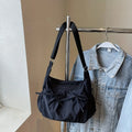 Large Capacity Women's Shoulder Bags Lightweight Nylon Pleated Crossbody Bag Multiple Pockets Hobo Bag For Women Commuting