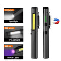 KDULIT 4 in 1 Multifunctional LED Pen Flashlight Built in 800mah Battery USB Rechargeable with Magnetism Work Repair Lantern