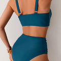 VigoBreviya Sexy Blue Strapped Swimwear Women High Waist | SAMAG