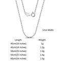 ORSA JEWELS 100% 925 Sterling Silver Link Chain Necklaces Minimalism Snake/Paperclip/Box/Figaro/Chopin/Cuban Chains 40-60cm