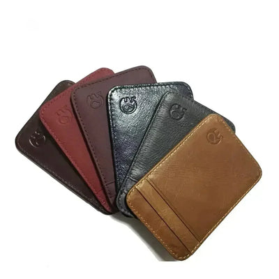Fashion 100% Genuine Leather Thin Bank Credit Card Case | SAMAG