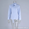Women's 100% Cotton Floating Ribbon Back Lace Up Cardigan - View 12 | SAMAG