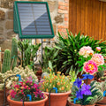 Solar Drip Irrigaton System,  Automatic Watering System with 300 Watering Programmes, Garden Watering Kit with 10M Hose&10 Drip Tips etc, Suitable for Vegetables/Potted Plants/Fruit Trees