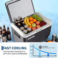 19 Quart Portable Car Refrigerator, 12V/24V DC & 100-240V AC Compressor Freezer, -4°F~68°F Fast Cooling Mini Fridge for Car, Camping, Travel, RV, Truck, Home Use