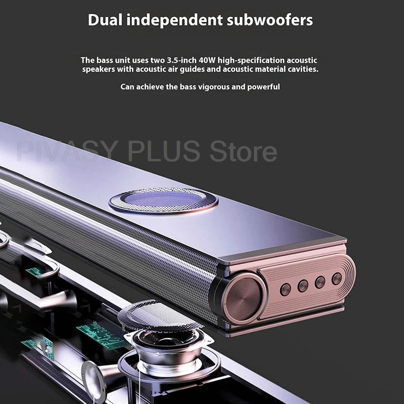 130W Soundbar 5.0 Bluetooth Speakers Home Theater System 6 Speaker Array HDMI ARC Optical For TV Projector Surround Sound System