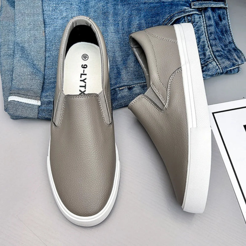 Men's Casual Shoes Grey Brown Flat Bottomed Casual Board Shoes Mens Loafers Man Shoes Casual Sneakers Men