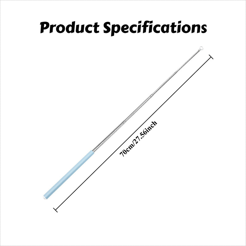 Telescopic Cat Wand Toys with Replaceable Heads - Set of 3 Pastel Color Interactive Teaser Wands for Play