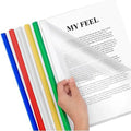 10 Pcs Plastic File Folder with Sliding Bar(10mm) Report Covers, Transparent Resume Presentation File Folders Organizer Binder