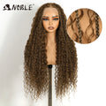 Noble Twist Braided Wigs 13X4 Box Braided Lace Wig For Black Women Synthetic Lace Frontal Wig Faux Locs Wig Goddess Braids Wigs