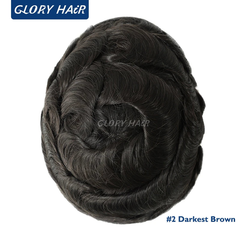 Dura Australia Men Toupee Breathable Lace With PU Male Hair Prosthesis Wig Breathable Men's Capillary Prosthesis System