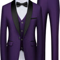 ULBYANRY Mens 3-Piece Suit Set (Jacket Vest Pants) Formal Business Tuxedo XXS-7XL Tailored Party Prom Wedding Suits