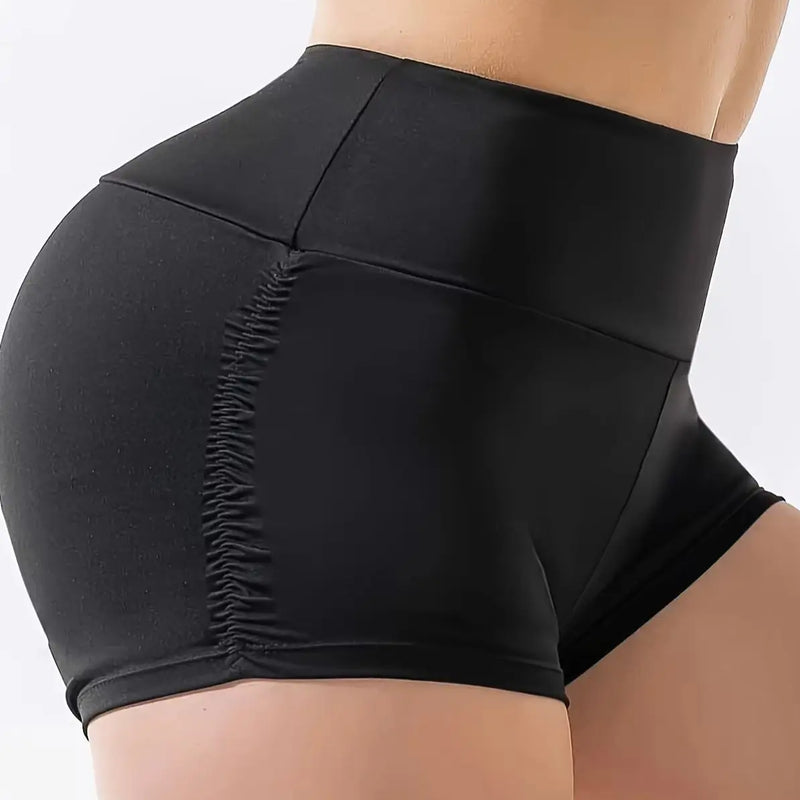 Women's High Waist Butt Lifting Sports Shorts, Sexy Tummy Control 3 Inch Hot Pants, Breathable Summer Yoga Fitness Shorts