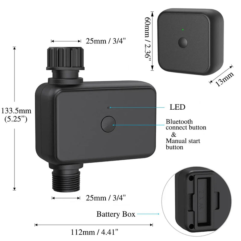 13cm 8-Hole Sprinkler Drip System 1/4'' Hose Wifi/Bluetooth-compatible Timer Kit for Garden Pot Plant Automatic Irrigation Devic