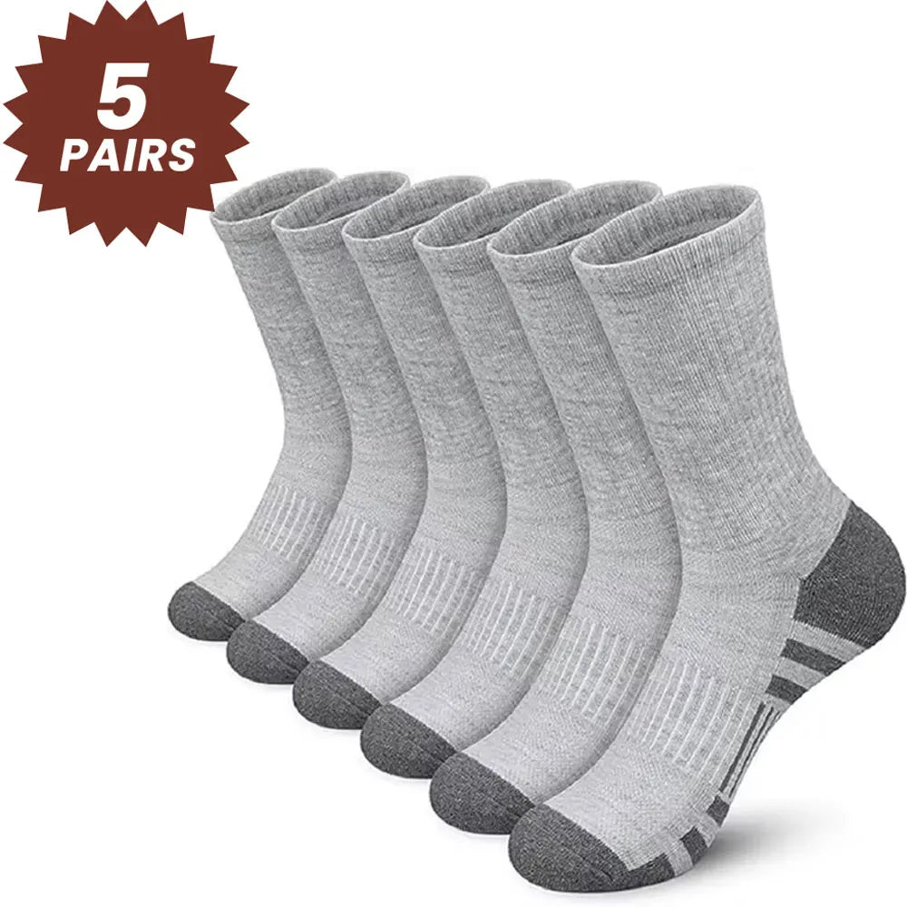 5 Pairs Men's Athletic Socks Sport Running Calf | SAMAG