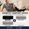 Men's Diabetic Socks Non‑Binding Top Loose Cuff, Seamless | SAMAG