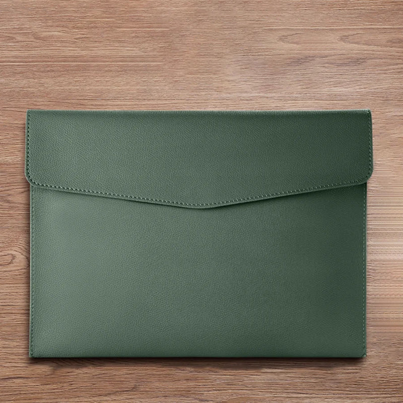 A4 Leather File Folder Data Package Document Bag Fashion Briefcase Data Contract Bill File Bag School Office Supplies