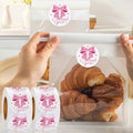 500 Stickers Per Roll Featuring Pink Bow Thank You - View 5 | SAMAG