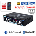 AK380/370/350 800W 12V HiFi Power Amplifier Home Karaoke Car Audio Power Amplifier Stereo BASS Speaker Class D Home Sound Amp