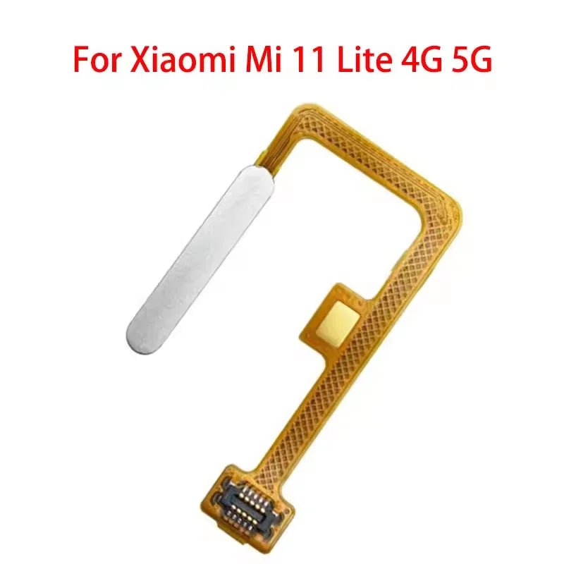 Original Fingerprint Sensor For Xiaomi Mi 11 Lite 5g 4g  Home Return Key Menu Power On Off Button Flex Ribbon Cable