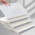 Transparent A4 Folder 3 Ring Binder with Buckle Closure Matte PP File Folder Document Organizer for School Office Stationery