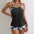 Printed Flower Tankini Set Girl Swimwear Adjustable Strap | SAMAG