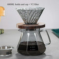 Glass Drip Coffee Maker,Diamond Design Glass Dripper and Filter Holder Manual Coffee Brewer for Home and Office