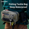 LINNHUE Fishing Tackle Waterproof Bag Outdoor Waist Fanny Pack Capacity Crossbody Bag Fishing Lures Line Box Storage Accessories