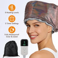 9 Temp 5 Timer PU Leather Hair Steamer Cap Waterproof Thermal Heat Cap for Home Hair Care Styling Tools Hair Care Spa Hat
