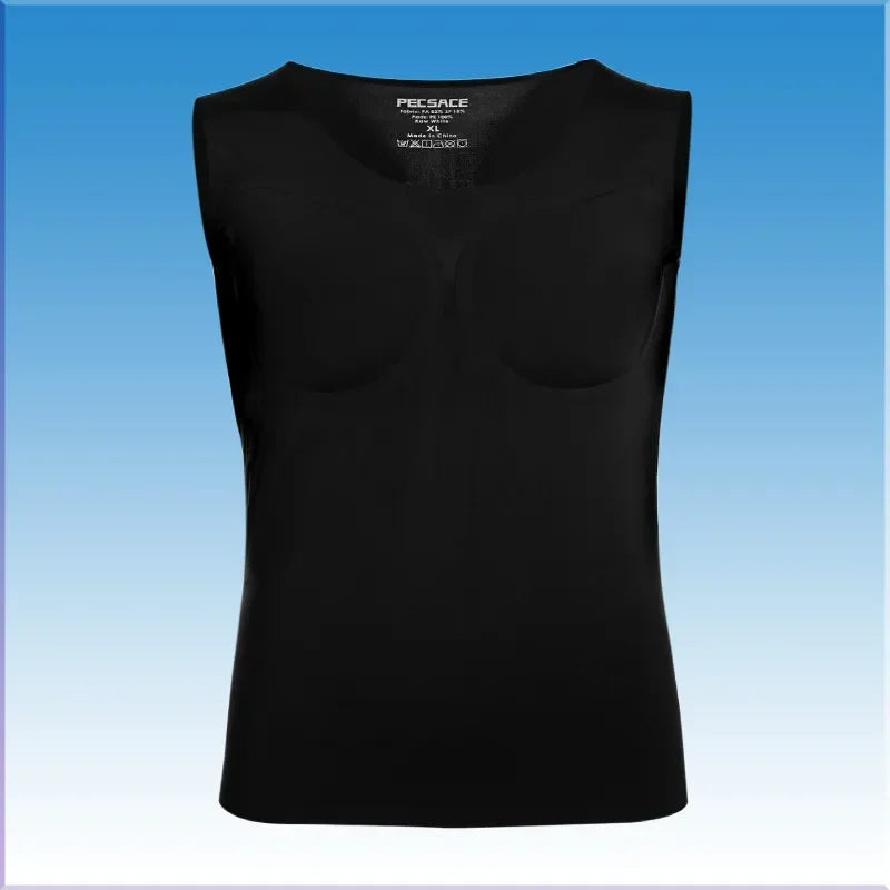 Anime Cosplay Man Fake Muscle Pad T-Shirt Body Shaper Underwear Chest Sponge Invisible Abdominal Arm Shirt Fitness Meeting Party