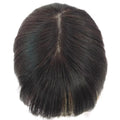 15x16cm Virgin European Human Hair Topper Hair Piece Clips in Loose Wave Silk Top Base Topper with Bangs for Thinning Hair Women