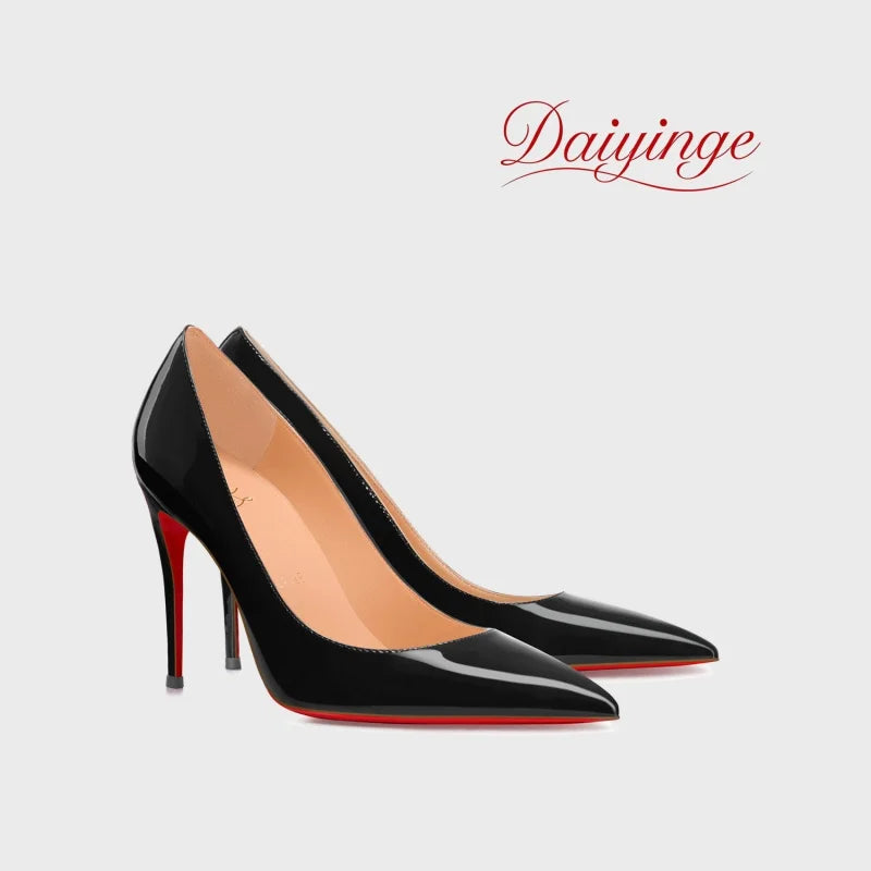 Heels For Ladies 2026 New Luxury Designer High Quality Red Bottoms High Heels Pointed Toe Stiletto Pumps 12 cm Sexy Dress Shoes
