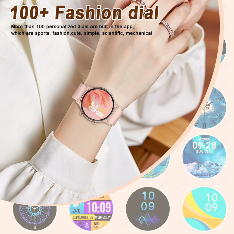 2026 New Smartwatch Women AMOLED HD Screen Always On Display Bluetooth Call IP68 Waterproof GPS Smart Men Watch For Android ios