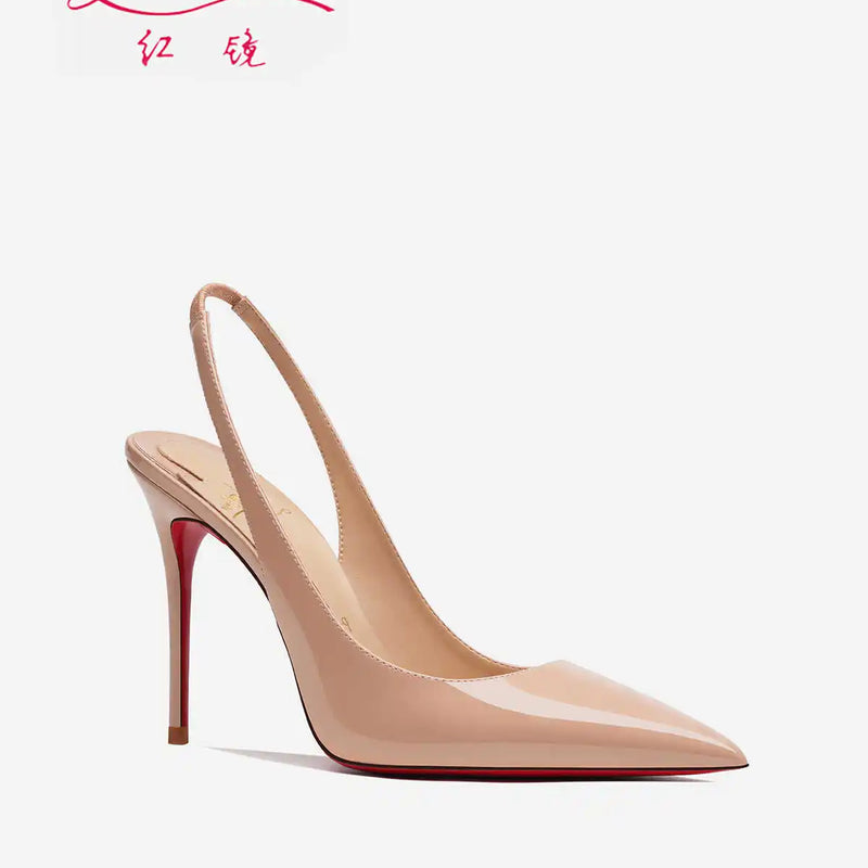 Heeled sandals Red Shiny Bottoms Naked color luxury Hollow 2026 New Elegant High Heels Sexy Slingbacks Ladies Shoes Women shoes