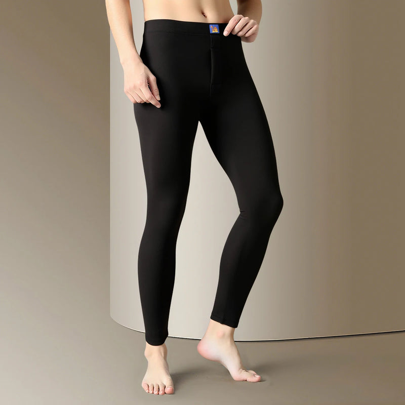 2026 Winter Men's Blue Thermal Long Underwear Pants Polyester and Spandex Blend Fabric for Warmth Asian Sizes XL-6XL