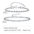 1/2/3pcs Chain Bracelet for Men Women, Stainless Steel Twisted Rope Cuban Wristband, Hip Hop Minimalist - Visuel 9 | SAMAG