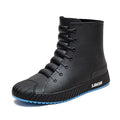 Fashionable Anti-Slip Short Rain Boots Men's Work Shoes Waterproof Kitchen Chef Rubber Shoes Men's Car Wash Fishing Work Water S