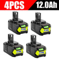 12Ah For RYOBI 18V Battery P108 18V One+ Plus Battery 18 Volt Lithium-Ion Power Tools P104 P107 RB18L50 RB18L20 P108