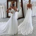 Beach A Line Chiffion Wedding Dresses Sexy V - neck | SAMAG
