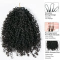 Invisible Knotless Feather Crochet Human Hair Pixie Curls Small Spirals Soft Curly Extensions Pre Separated Miracle Knots Lightweight Hair For Women Boho Braids Daily Hairstyle Making