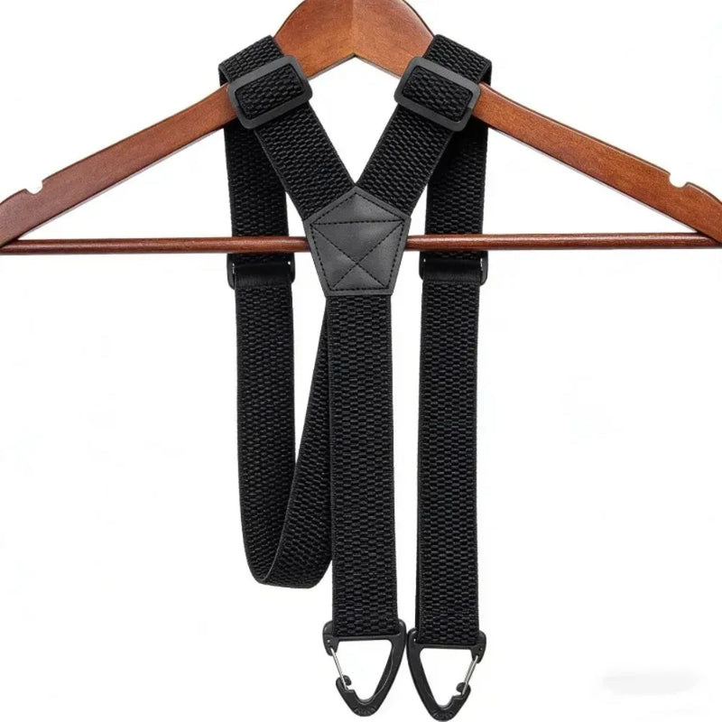 Non Slip Garter Belt Elastic Suspenders with 3 Clips 4cm Wide Adjustable Plastic Triangle Buckle Unisex Sport