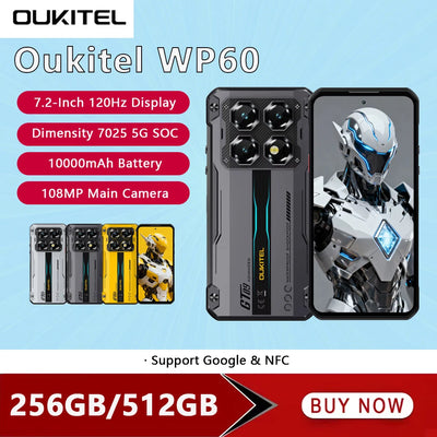 OUKITEL WP60 5G Rugged Smartphone Android 15 MTK 7025 | SAMAG