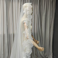 Customized Long Mantilla Veil with Eyelash Lace, 2.5m/3m - View 5 | SAMAG